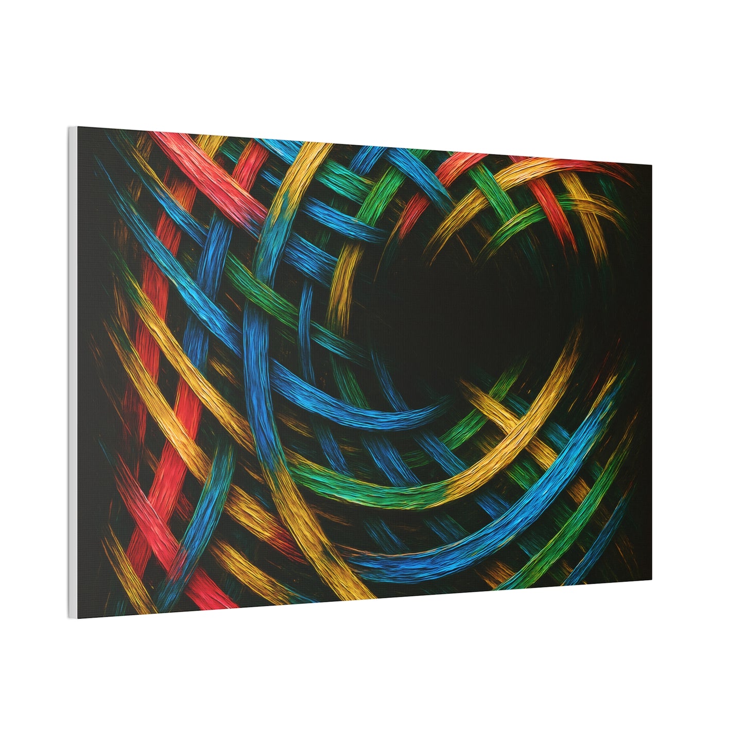 Vibrant Abstract Canvas Art - Weave Design