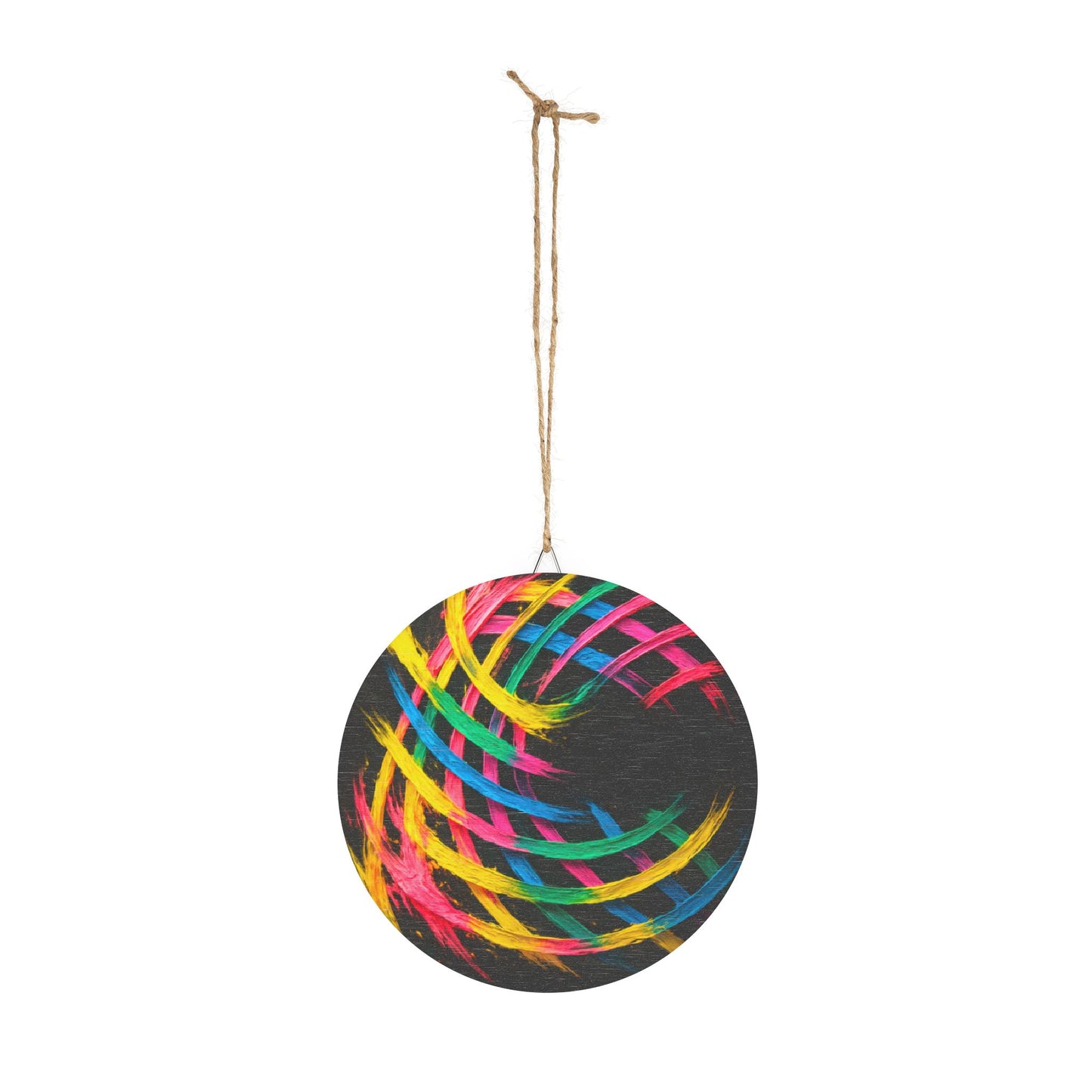 Vibrant Weave Wood Print