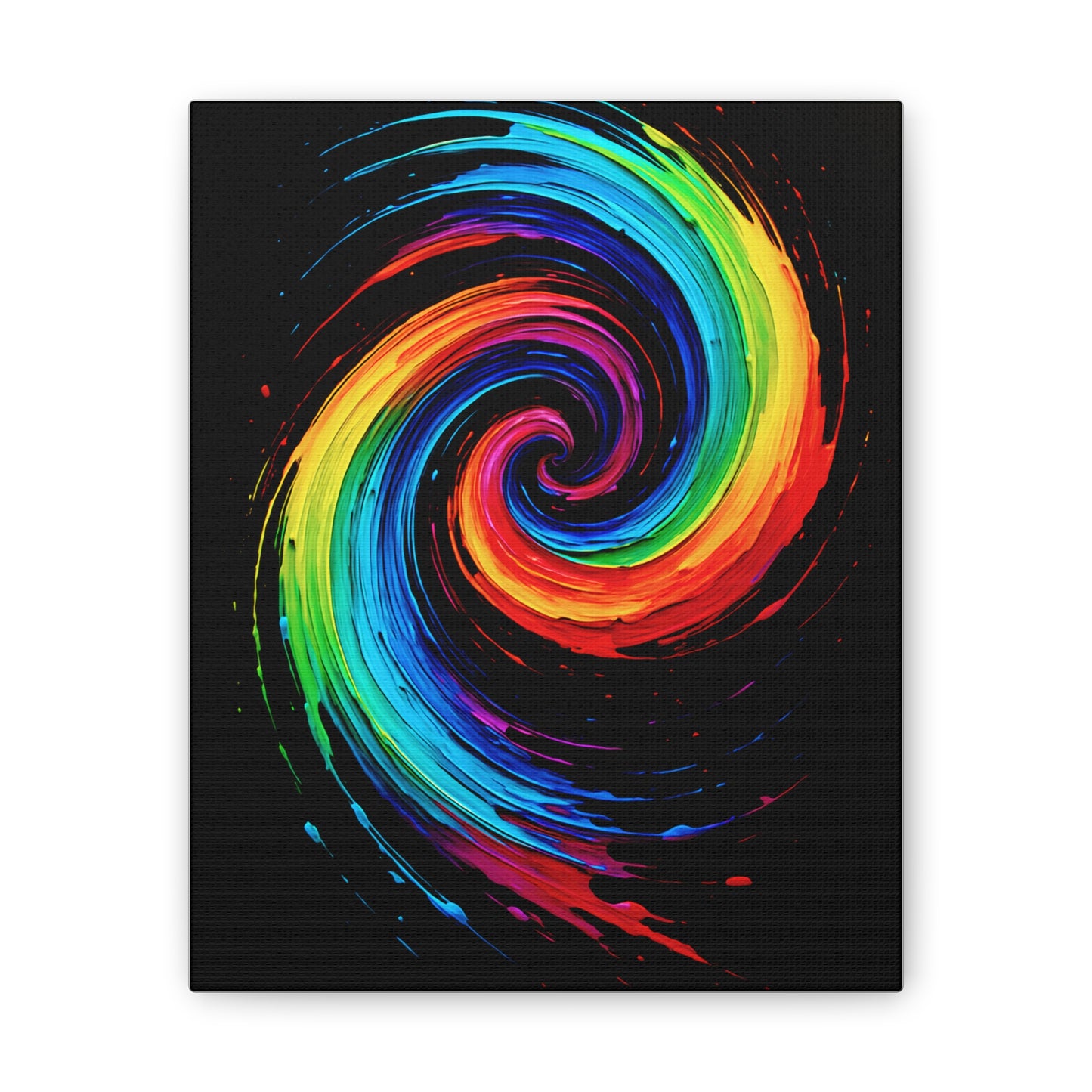 Colorful Swirl Canvas Art - Cyclone Design