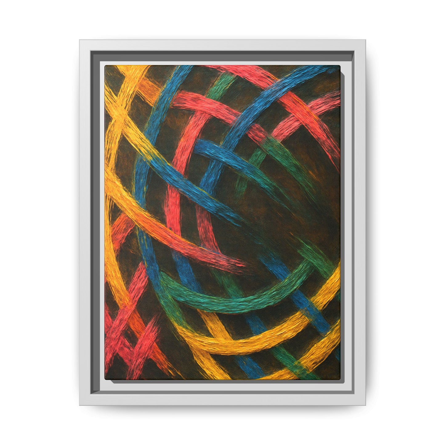 Multi-Color Wave Canvas Art - Weave Design