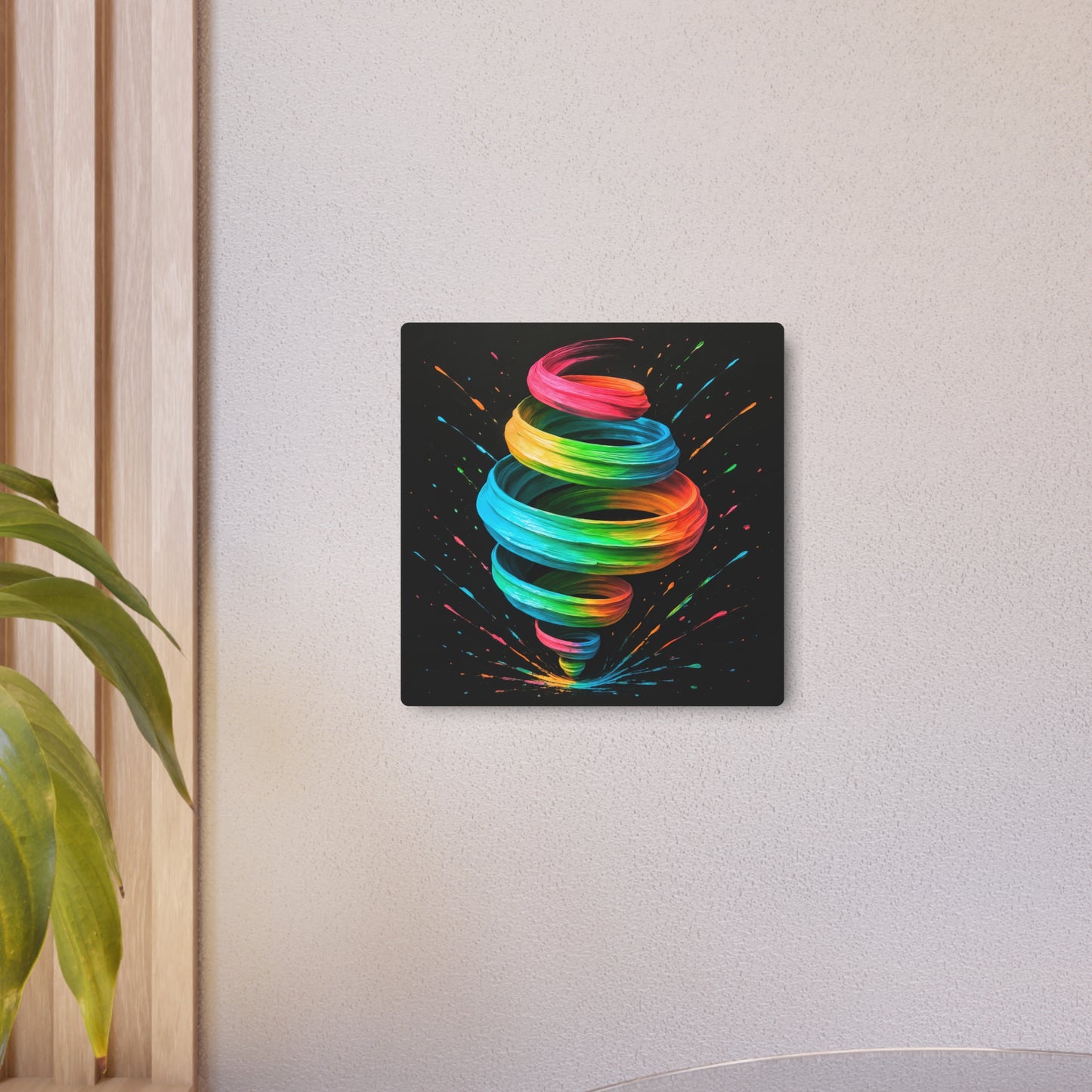 Modern Colorful Abstract Metal Wall Art - Cyclone Design