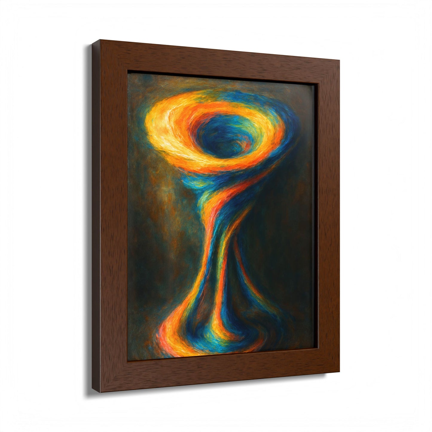Multi-Color Wooden Framed Art Print - Cyclone Design
