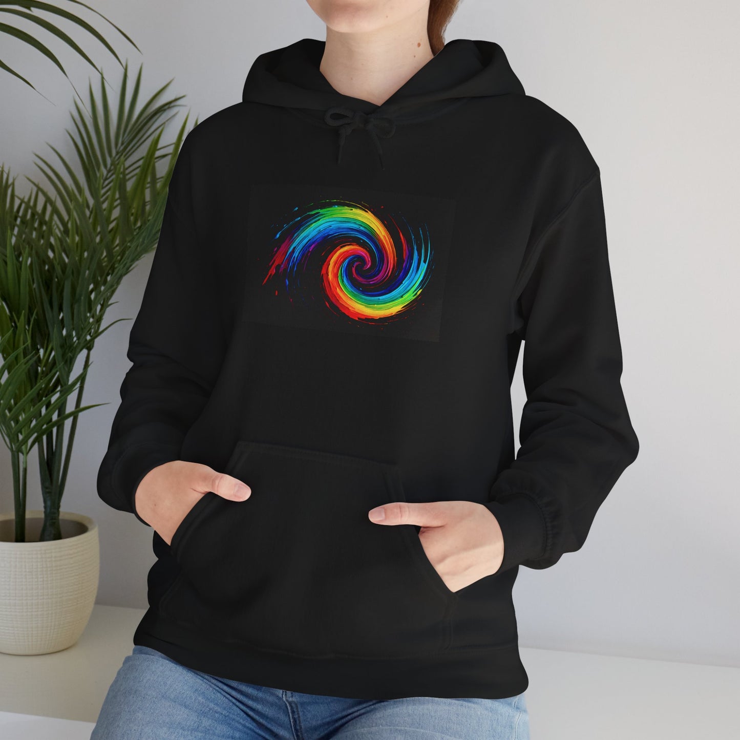 Colorful Swirl Hooded Sweatshirt - Cyclone Design