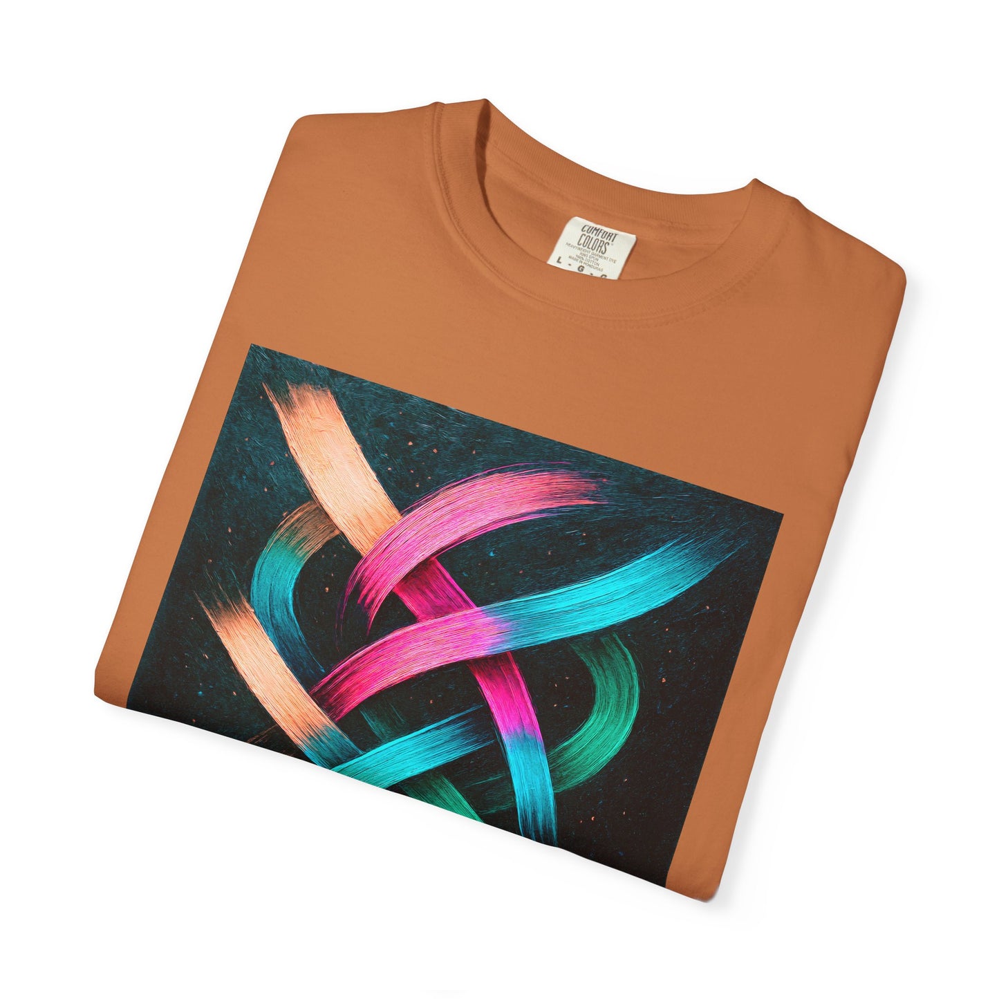 Vibrant Artistic Unisex Garment-Dyed T-shirt - Weave Design