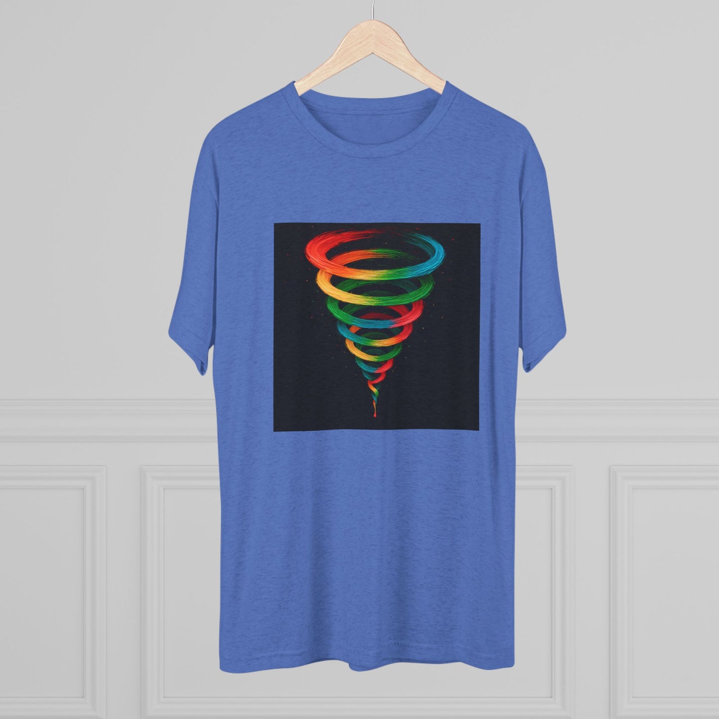 Colorful Whirlwind Unisex Crew Tee - Cyclone Design