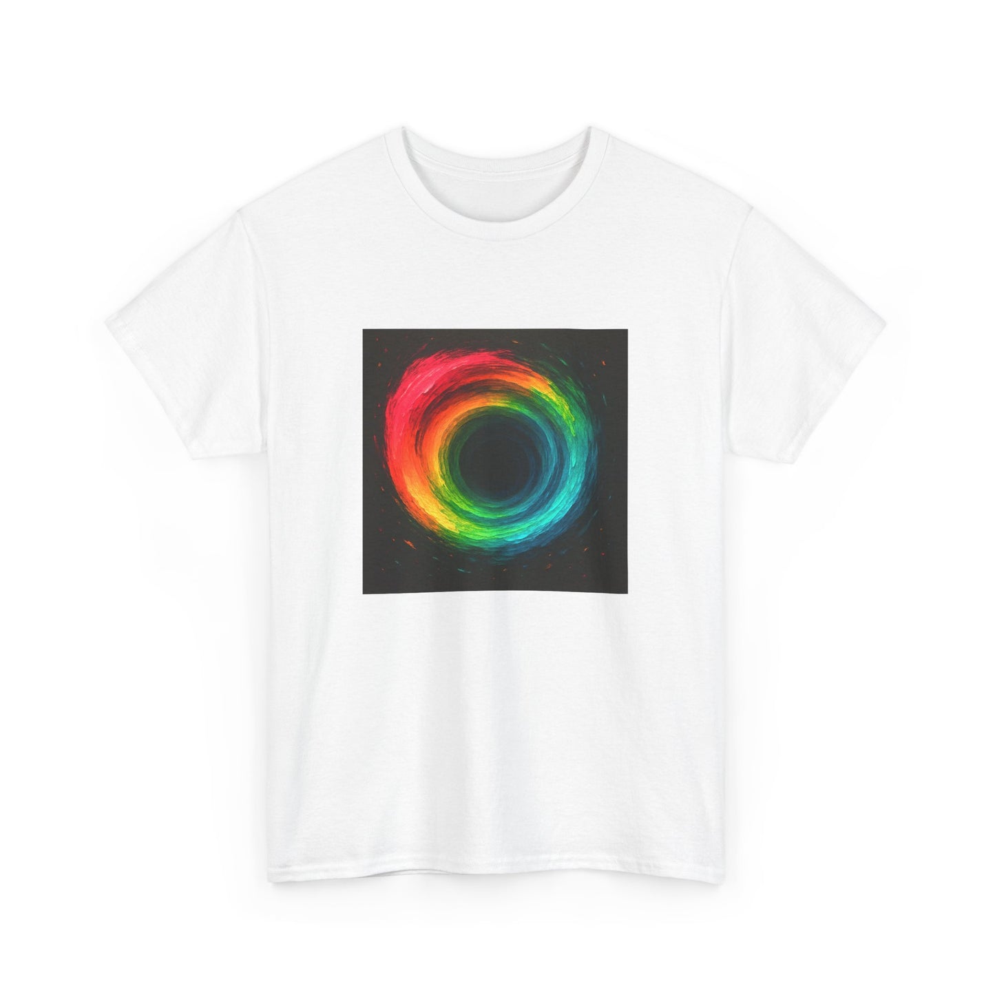 Colorful Swirl Unisex Heavy Cotton Tee- Cyclone Design