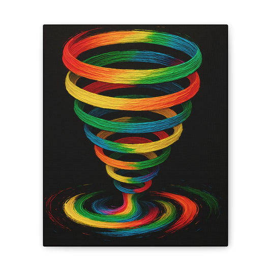 Vibrant Tornado Canvas Art - Cyclone Design