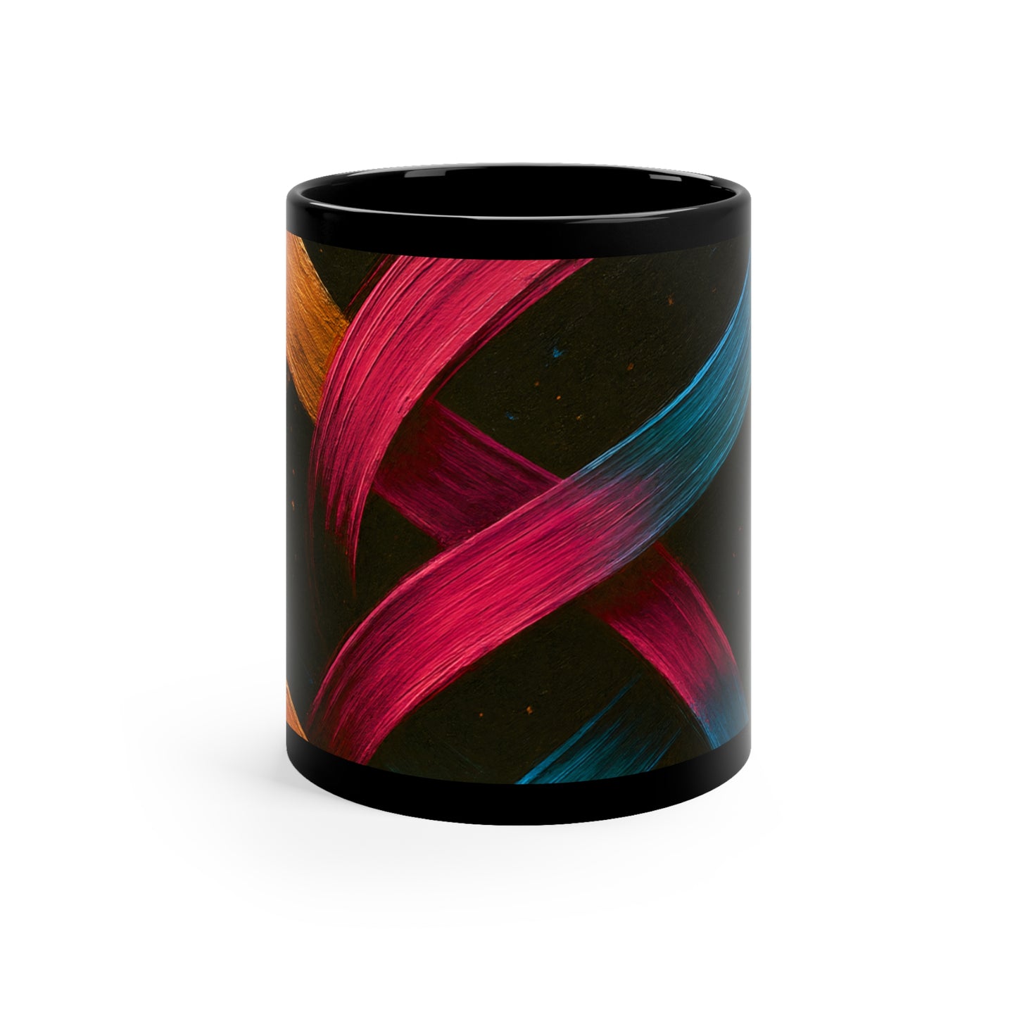 Vibrant Artistic Coffee Mug - Weave Design