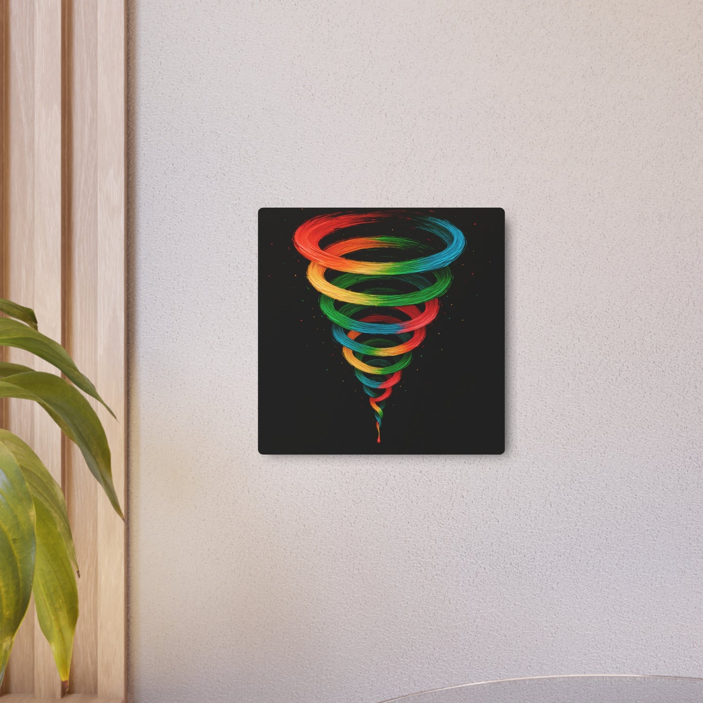 Vibrant Tornado Metal Art - Cyclone Design