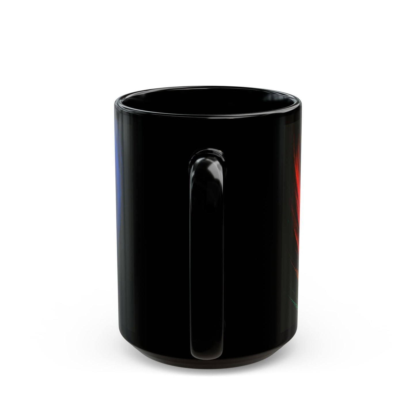Unique Ceramic Black Mug - Cyclone Design