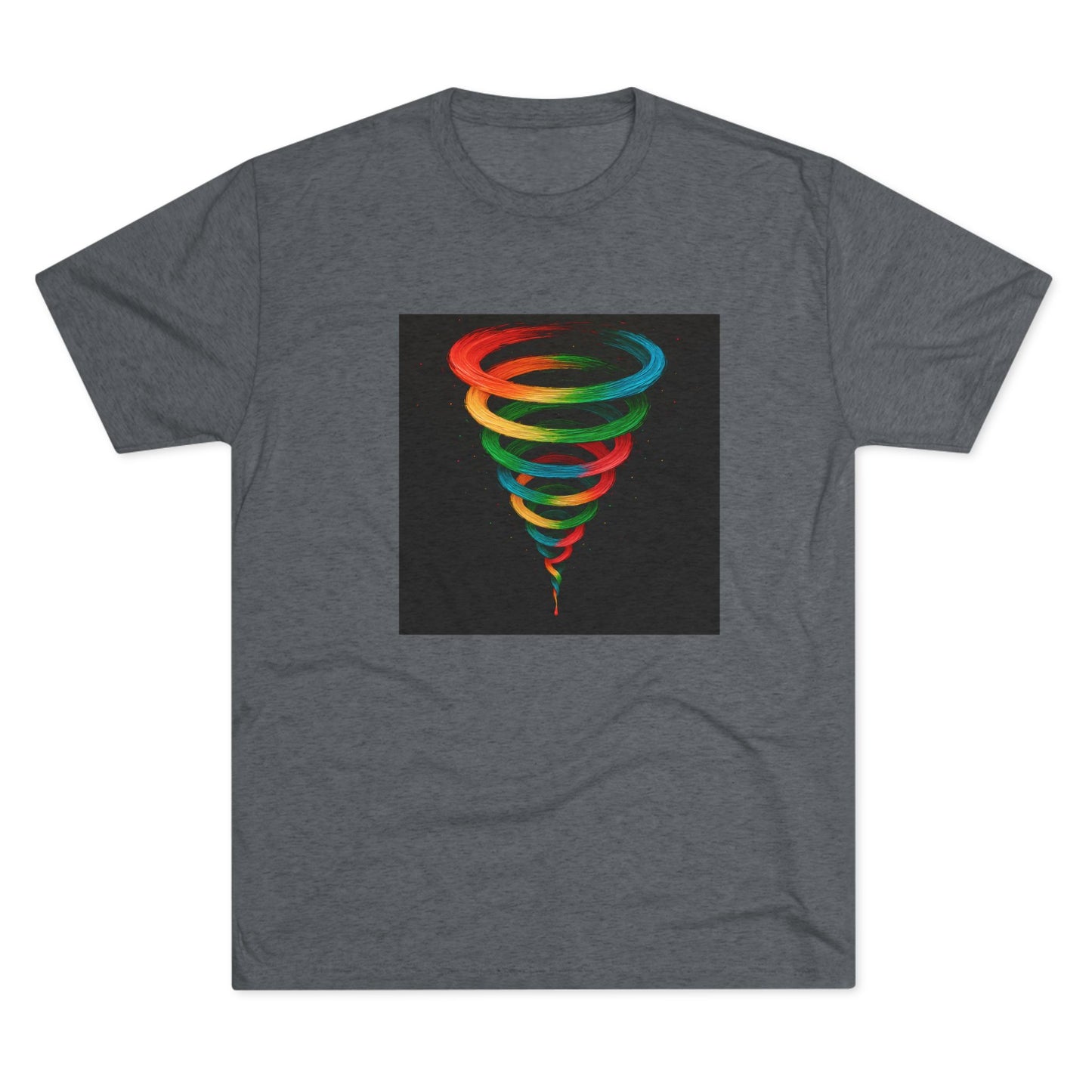 Colorful Whirlwind Unisex Crew Tee - Cyclone Design