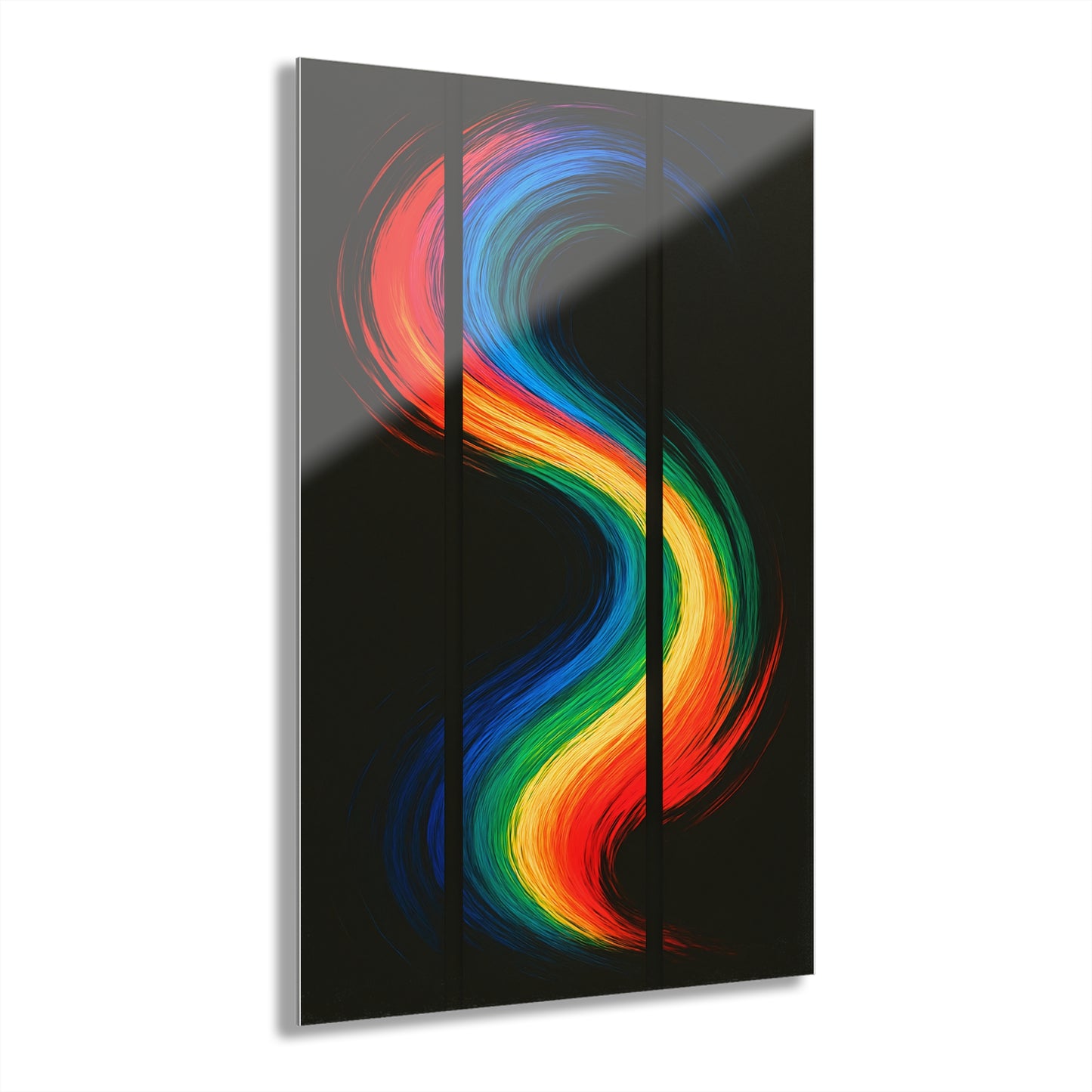 Vibrant Abstract Acrylic Wall Art Print - Weave Design
