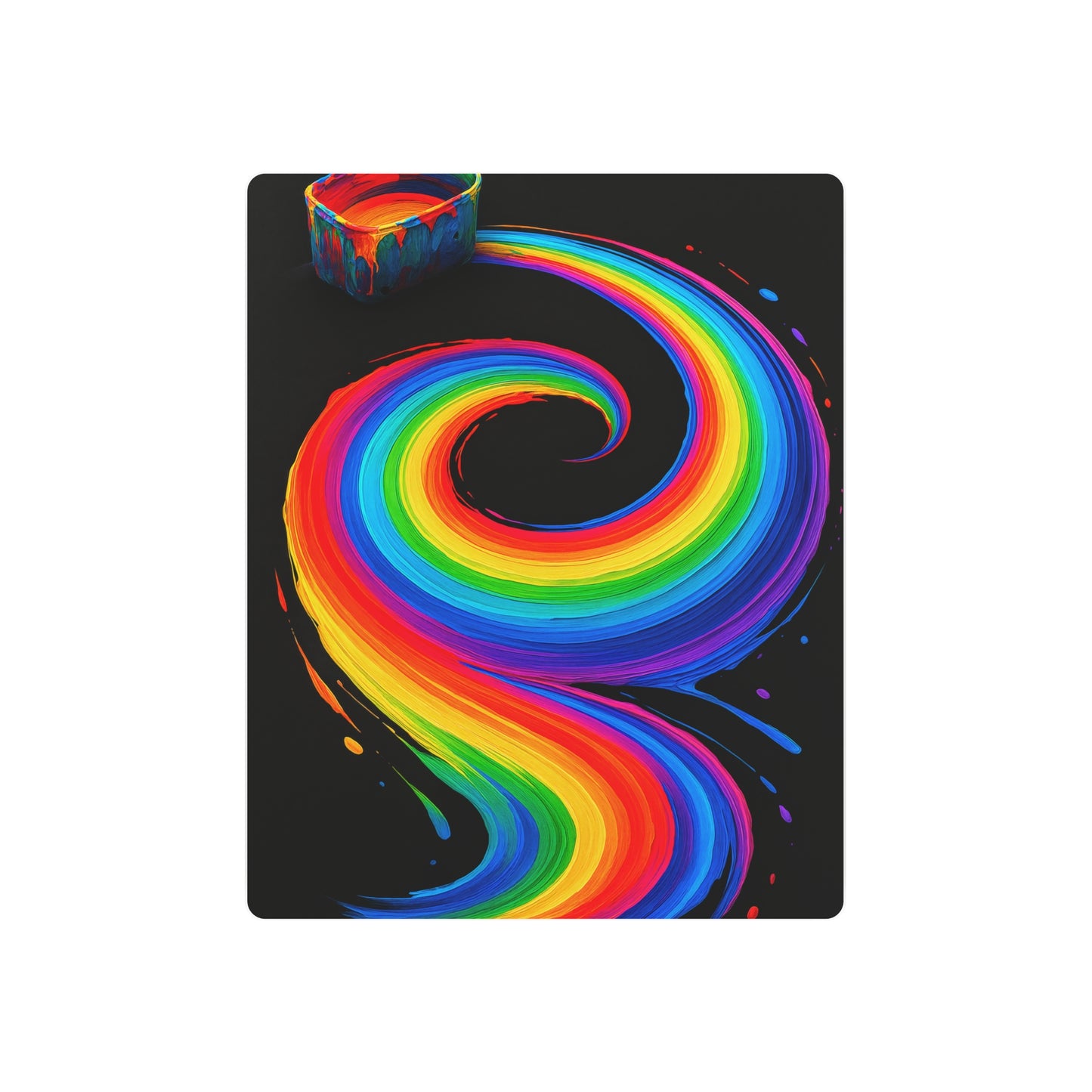 Vibrant Rainbow Metal Art for Home Decor - Melt Design