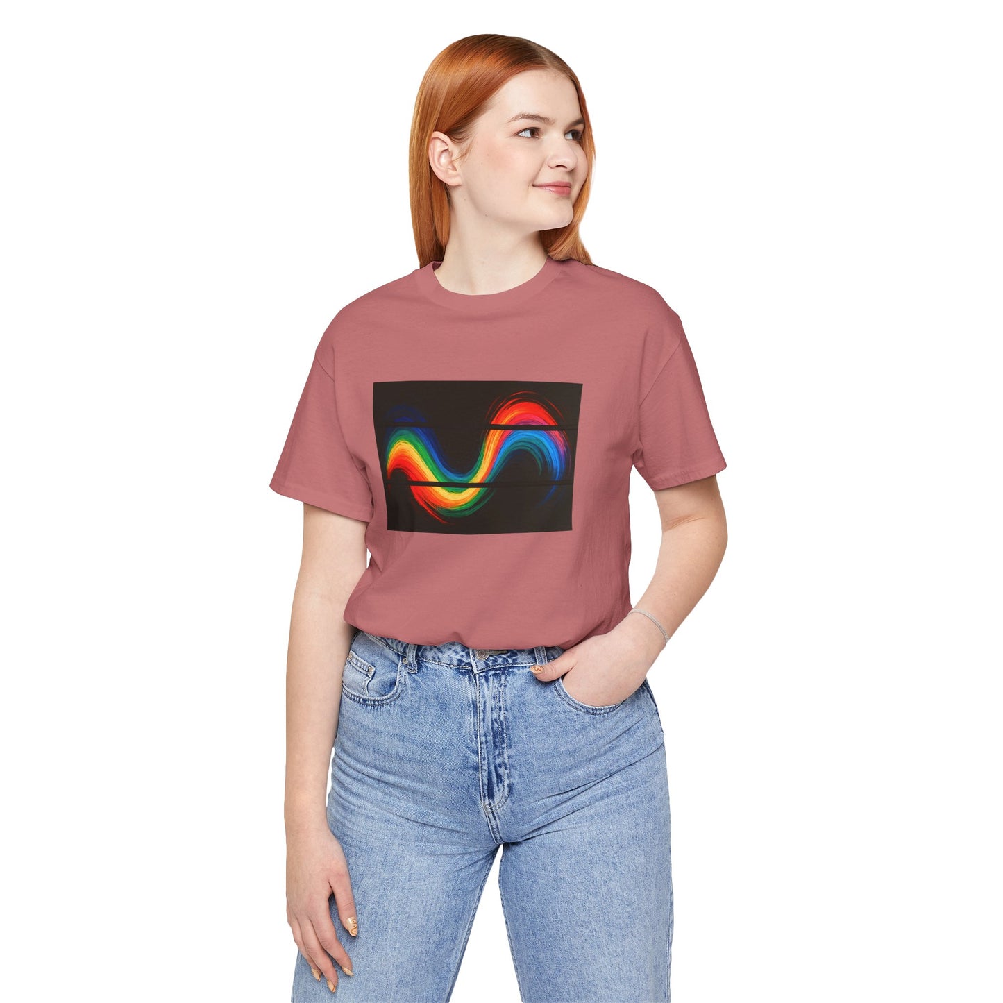 Unisex Casual Wear Short Sleeve Tee - Weave Design