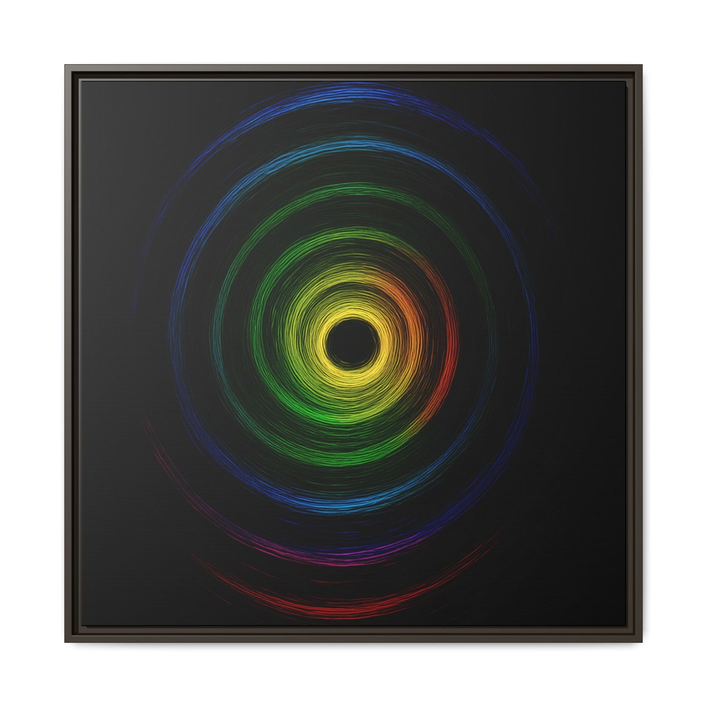 Framed Colorful Ripple Art Print - Cyclone Design