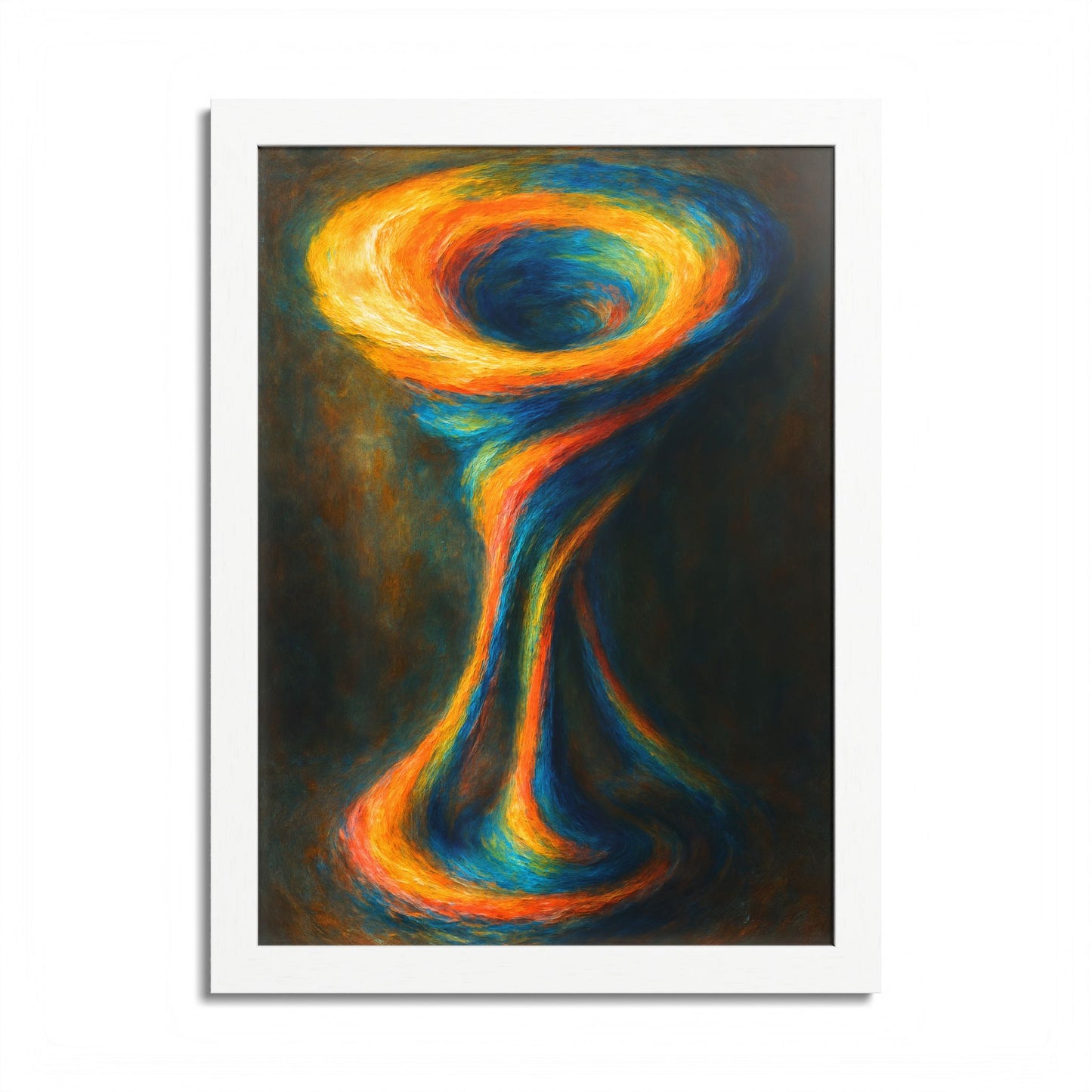 Multi-Color Wooden Framed Art Print - Cyclone Design