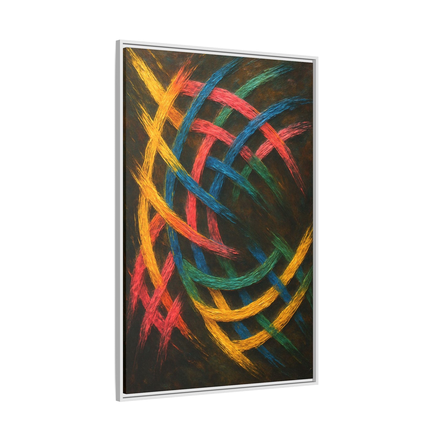 Multi-Color Wave Canvas Art - Weave Design