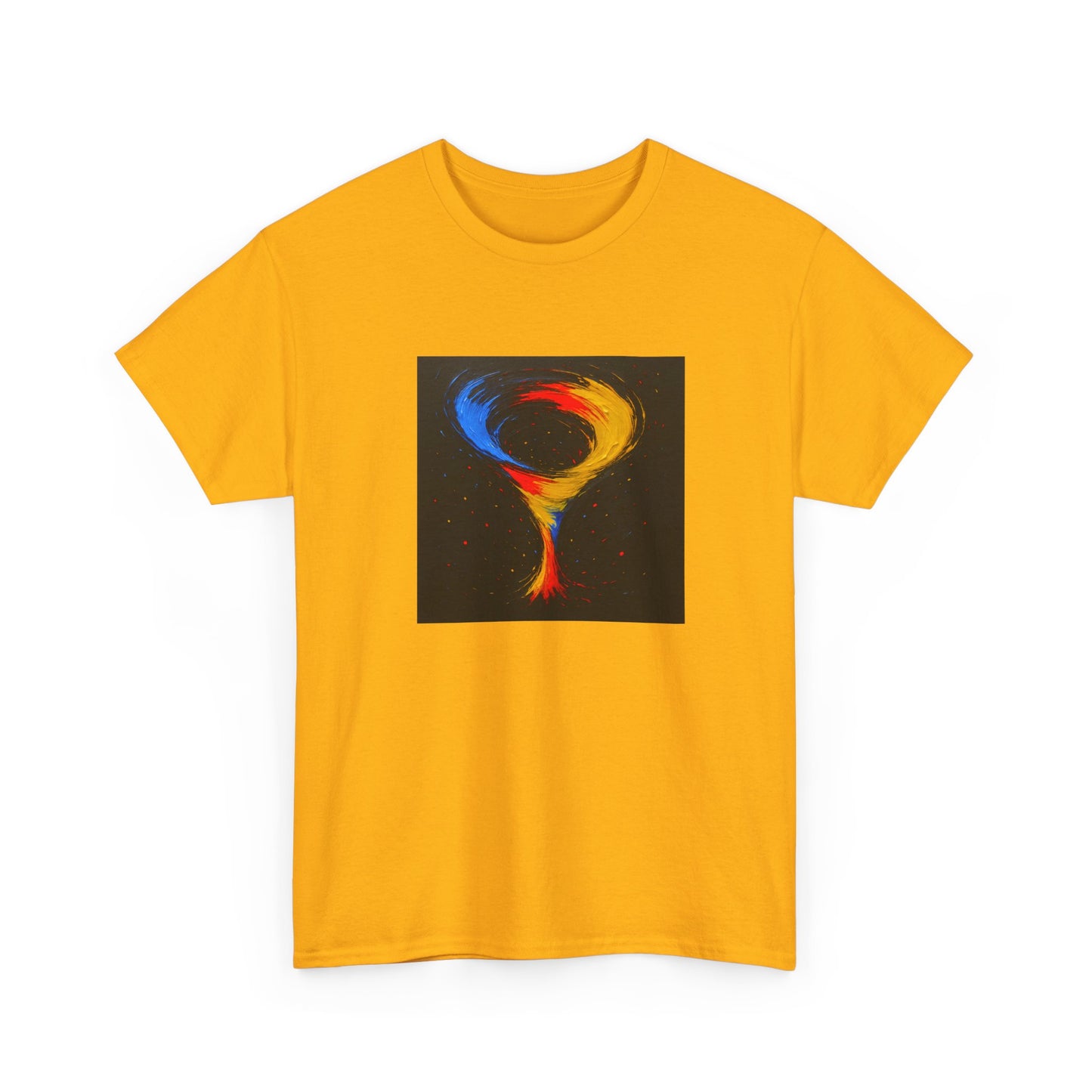 Unisex Heavy Cotton Abstract Art Tee - Cyclone Design