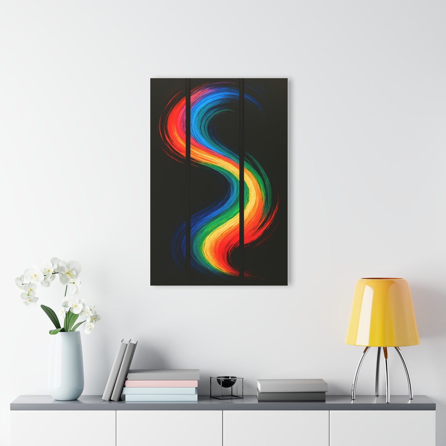 Vibrant Abstract Acrylic Wall Art Print - Weave Design