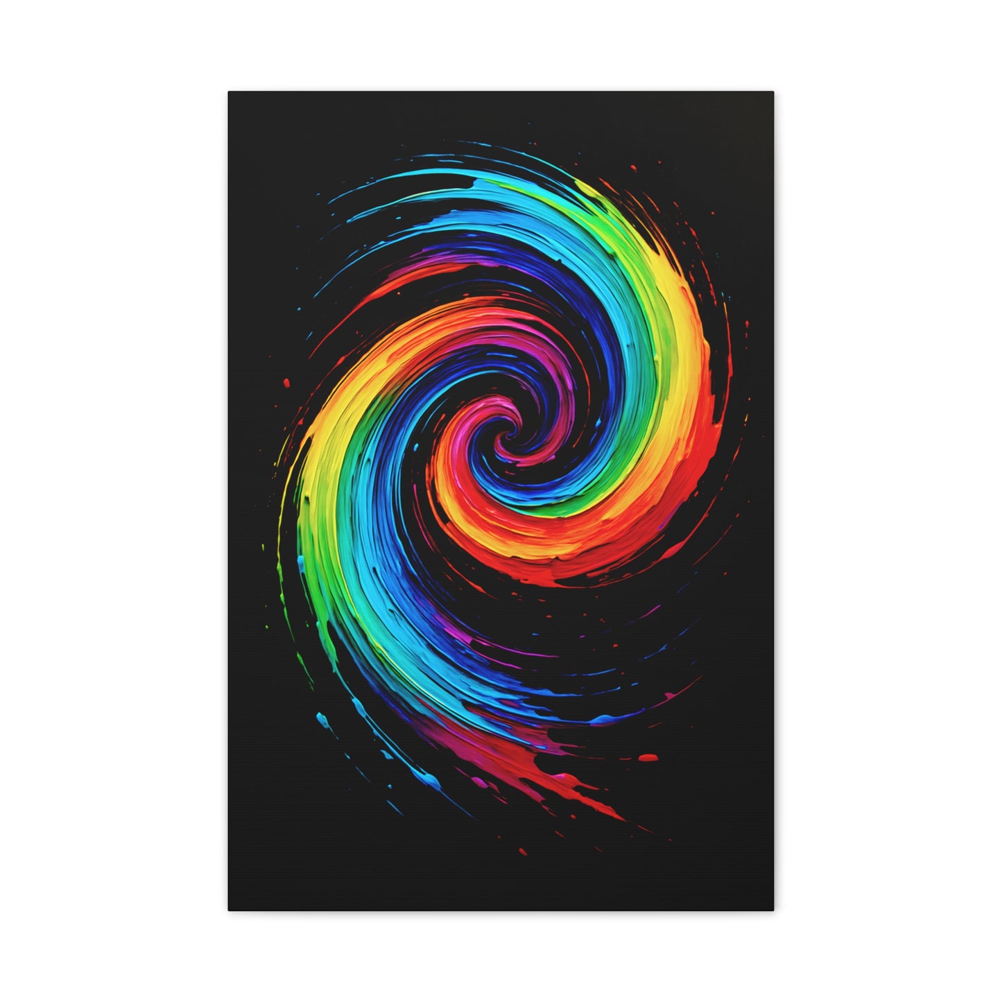 Colorful Swirl Canvas Art - Cyclone Design