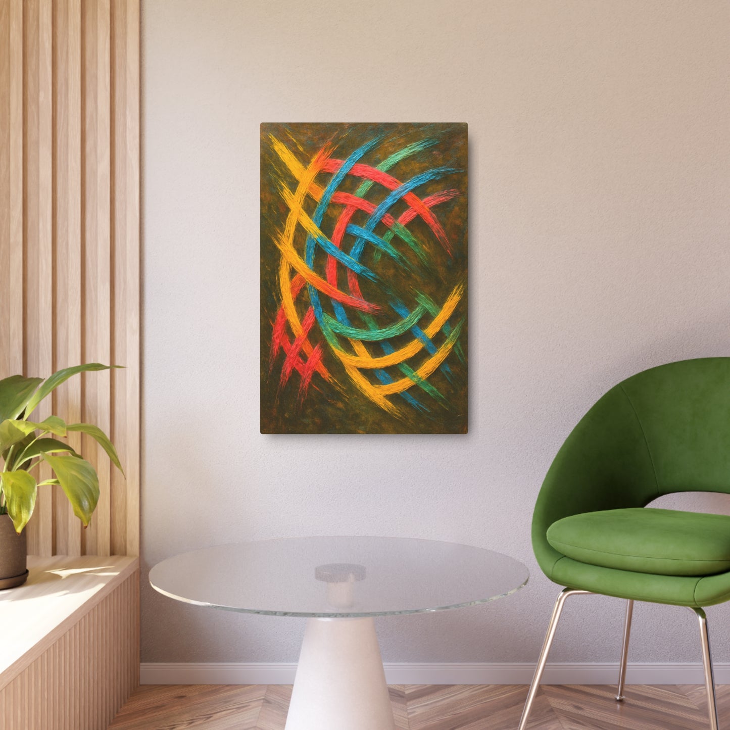 Vibrant Metal Weave Art Print