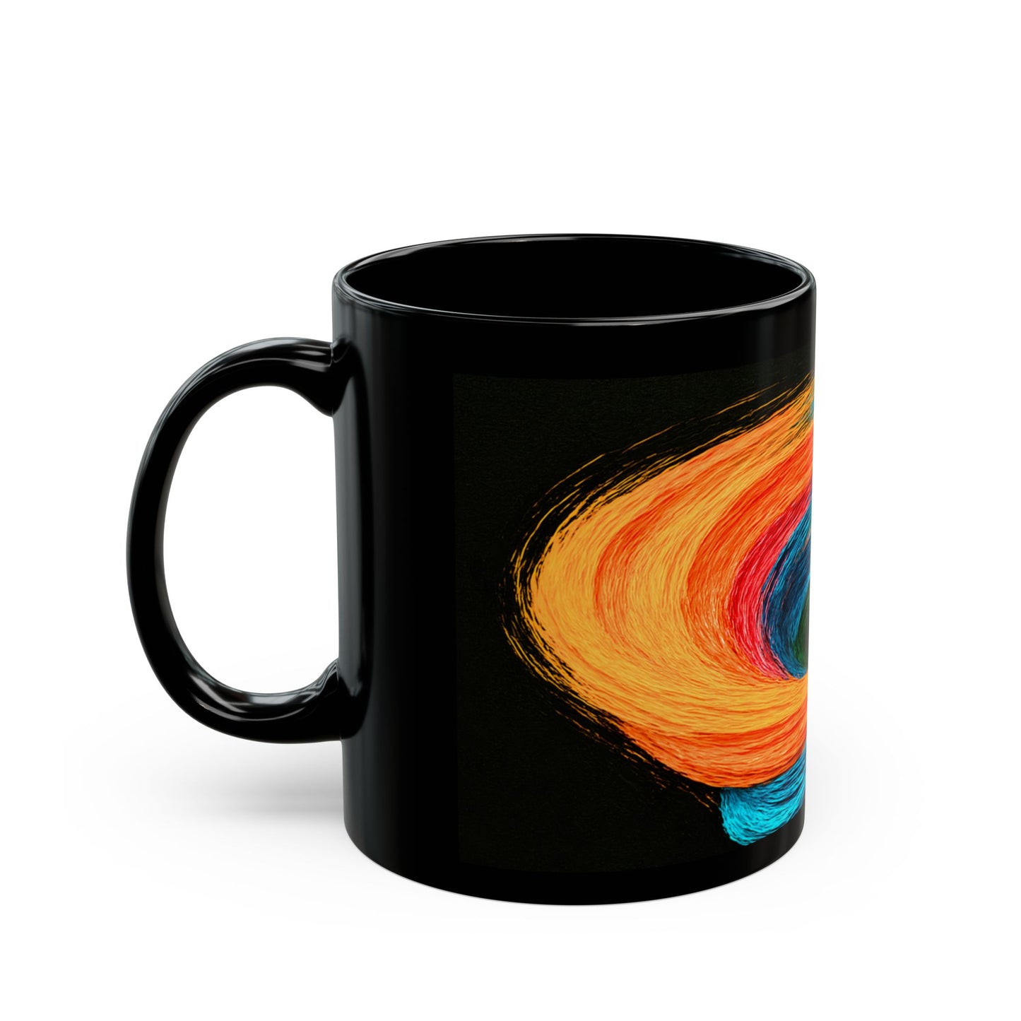 Vibrant Swirl Ceramic Mug - Cyclone Design