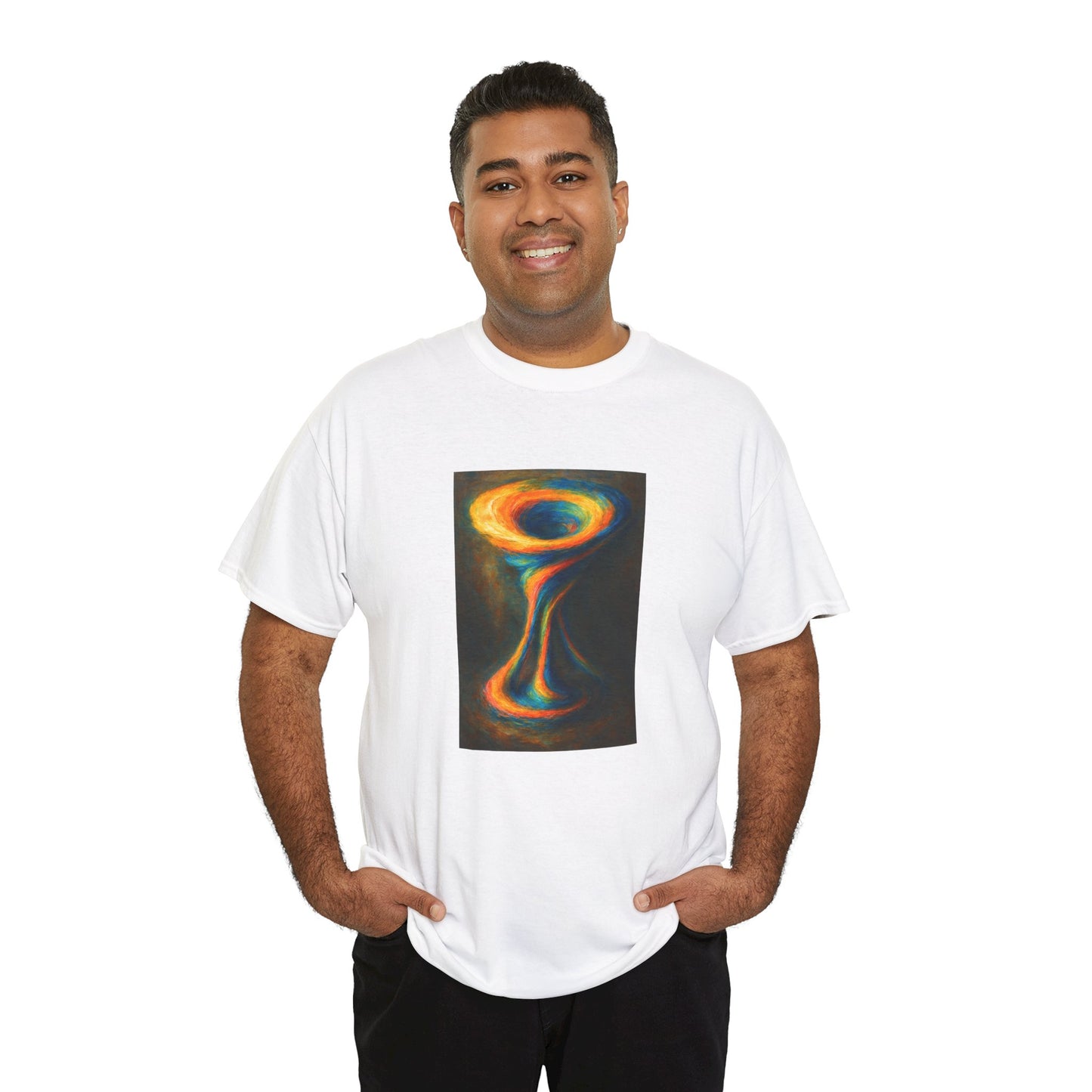 Casual Wear Colorful Abstract Art Unisex Tee - Cyclone Design