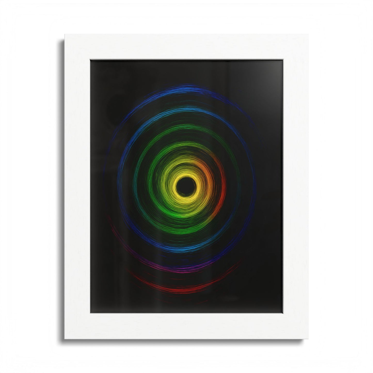 Modern Spiral Wooden Framed Print WallArt - Cyclone Design