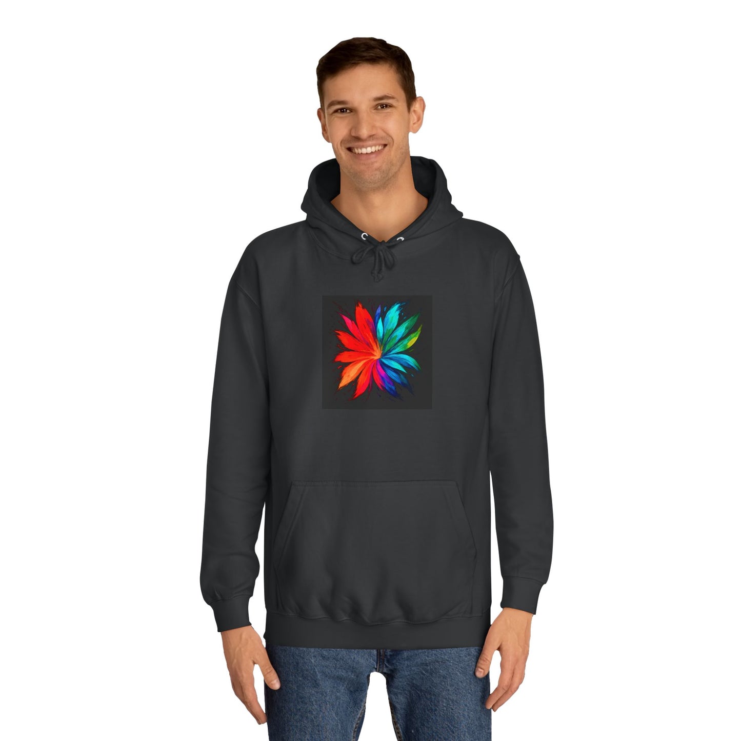 Colorful Bloom Unisex College Hoodie - Melt Design