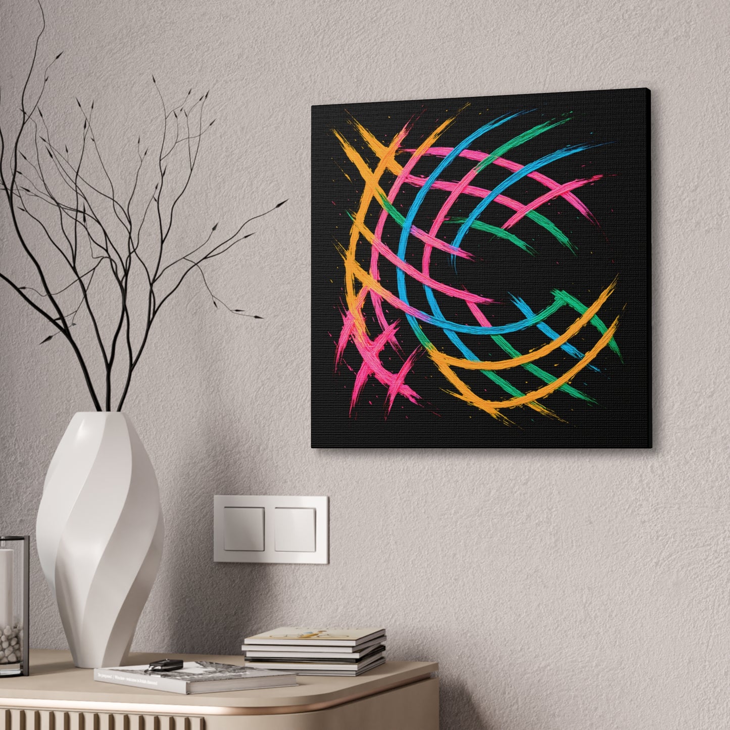 Vibrant Art Canvas Print - Weave Design