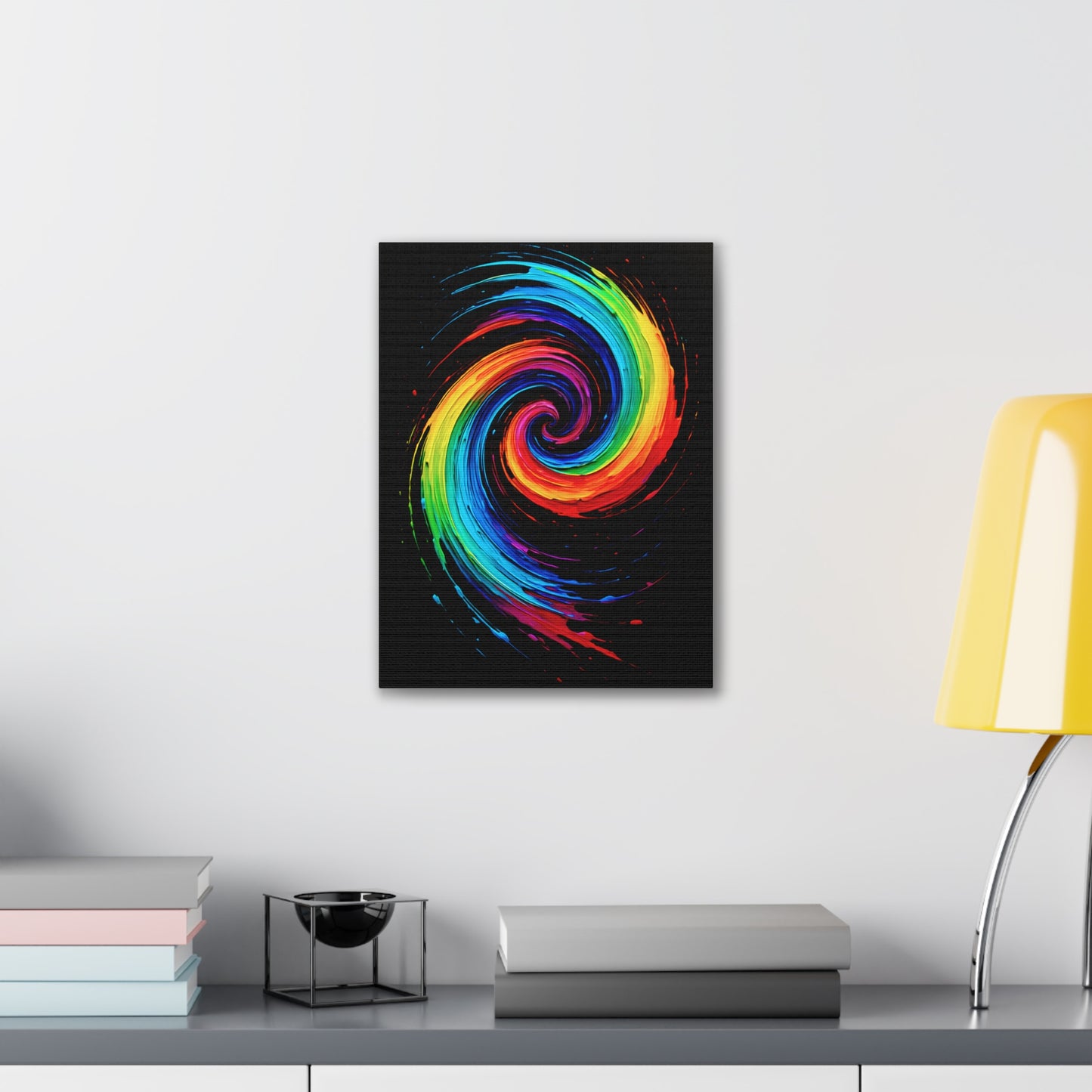 Colorful Swirl Canvas Art - Cyclone Design