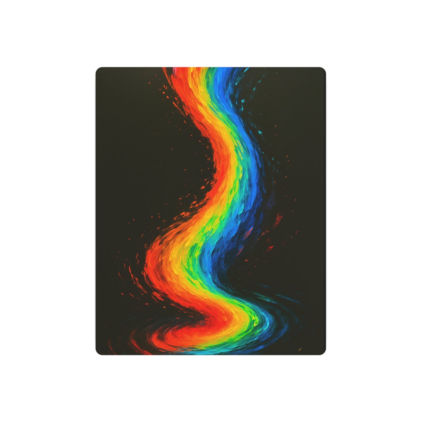 Vibrant Rainbow Metal Art Print - Melt Design