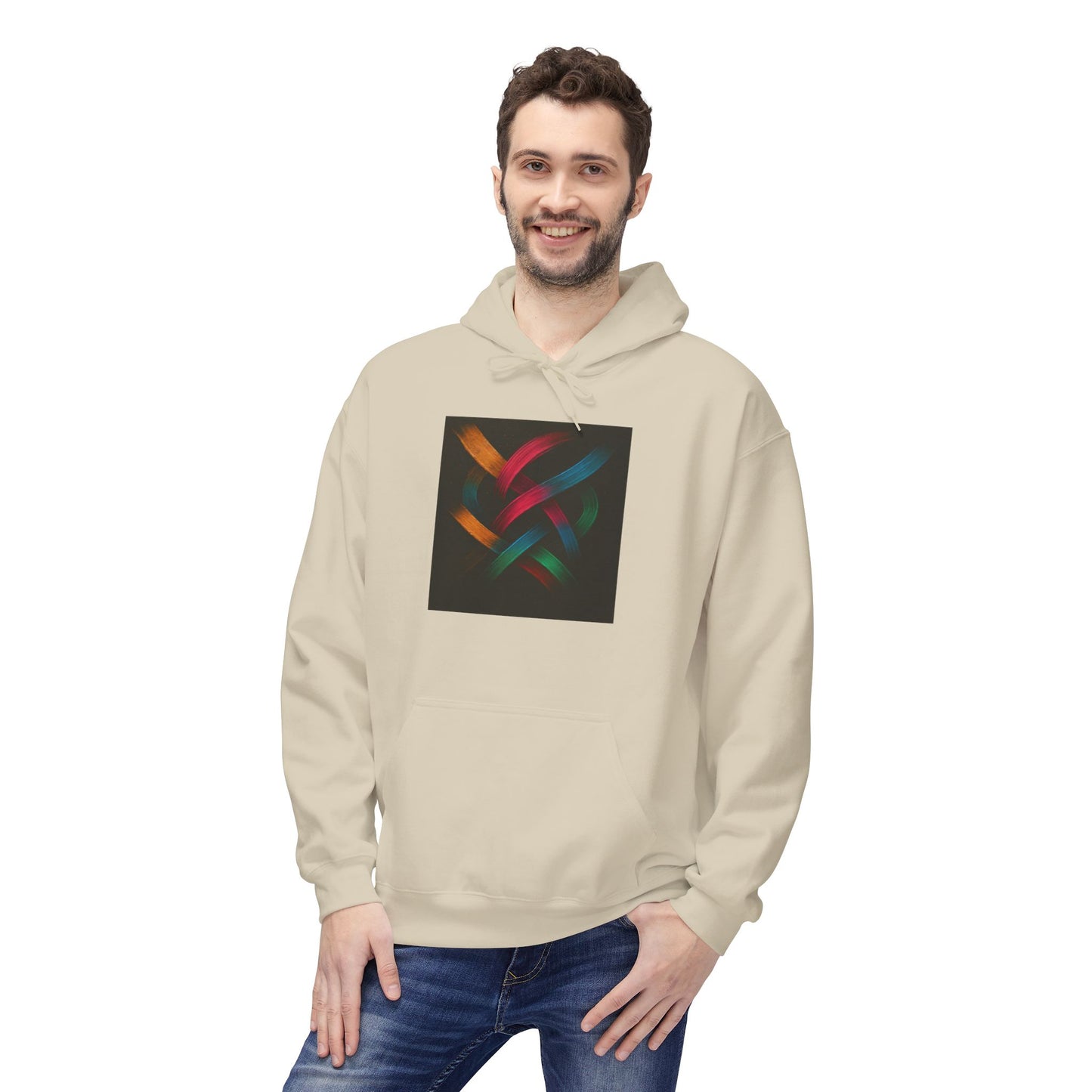 Stylish Unisex Fleece Hoodie - Weave Design