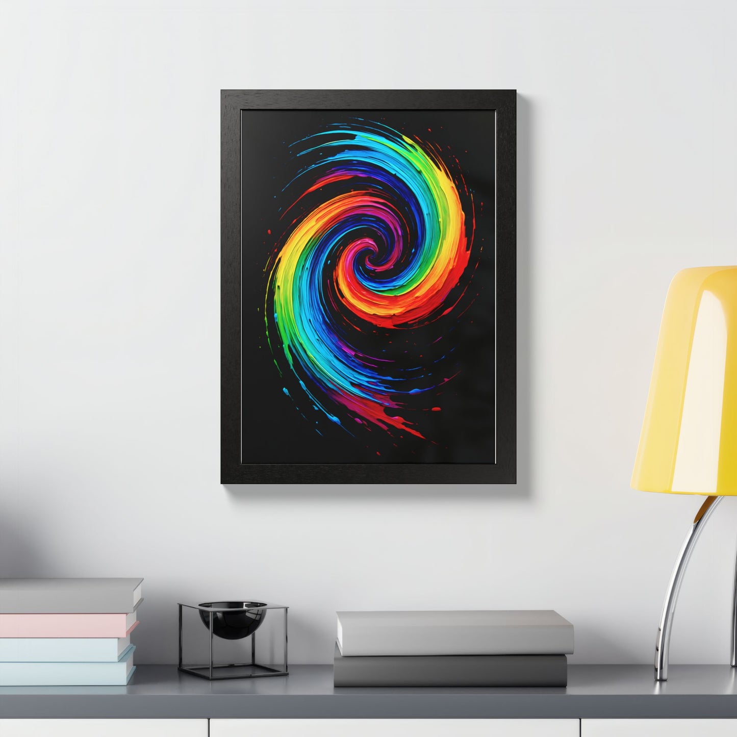 Vibrant Swirl Colorful Wall Art - Cyclone Design