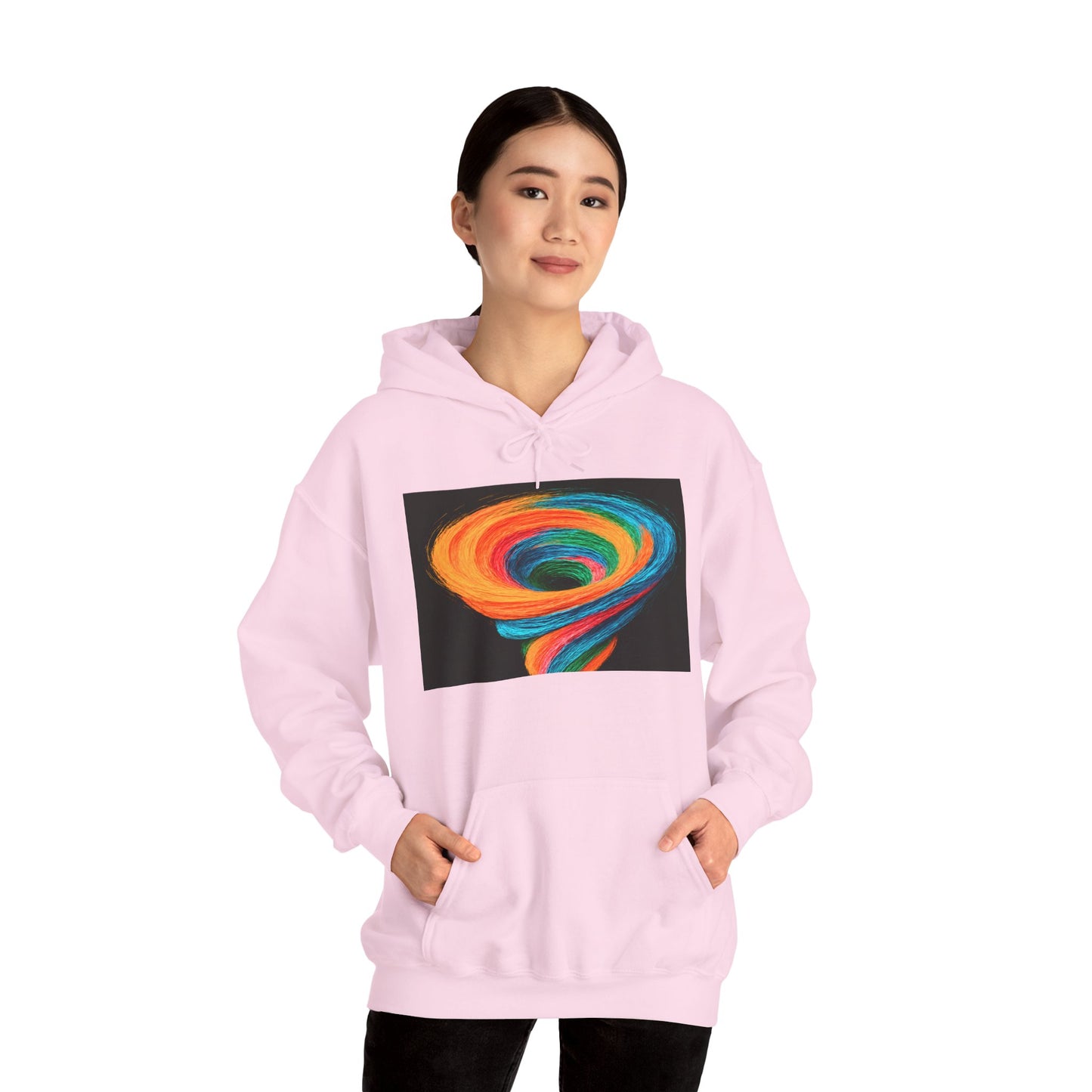 Colorful Tornado Unisex Hoodie - Cyclone Design
