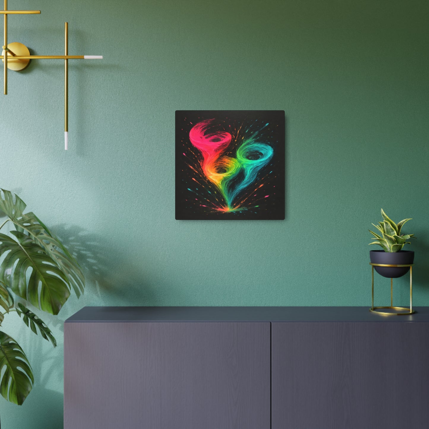 Colorful Abstract Tornado Metal Art - Cyclone Design