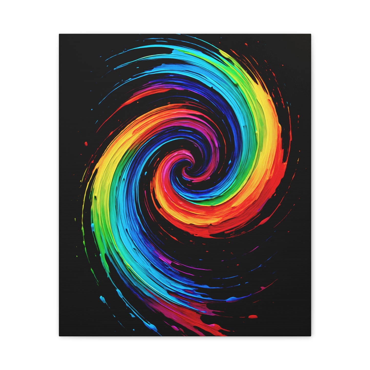 Colorful Swirl Canvas Art - Cyclone Design