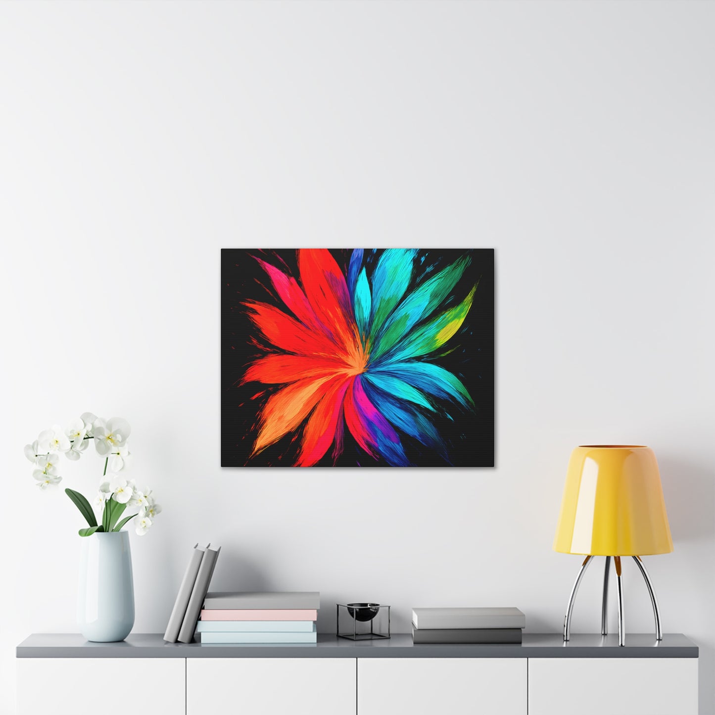 Modern Home Accent Floral Canvas Art - Melt Design
