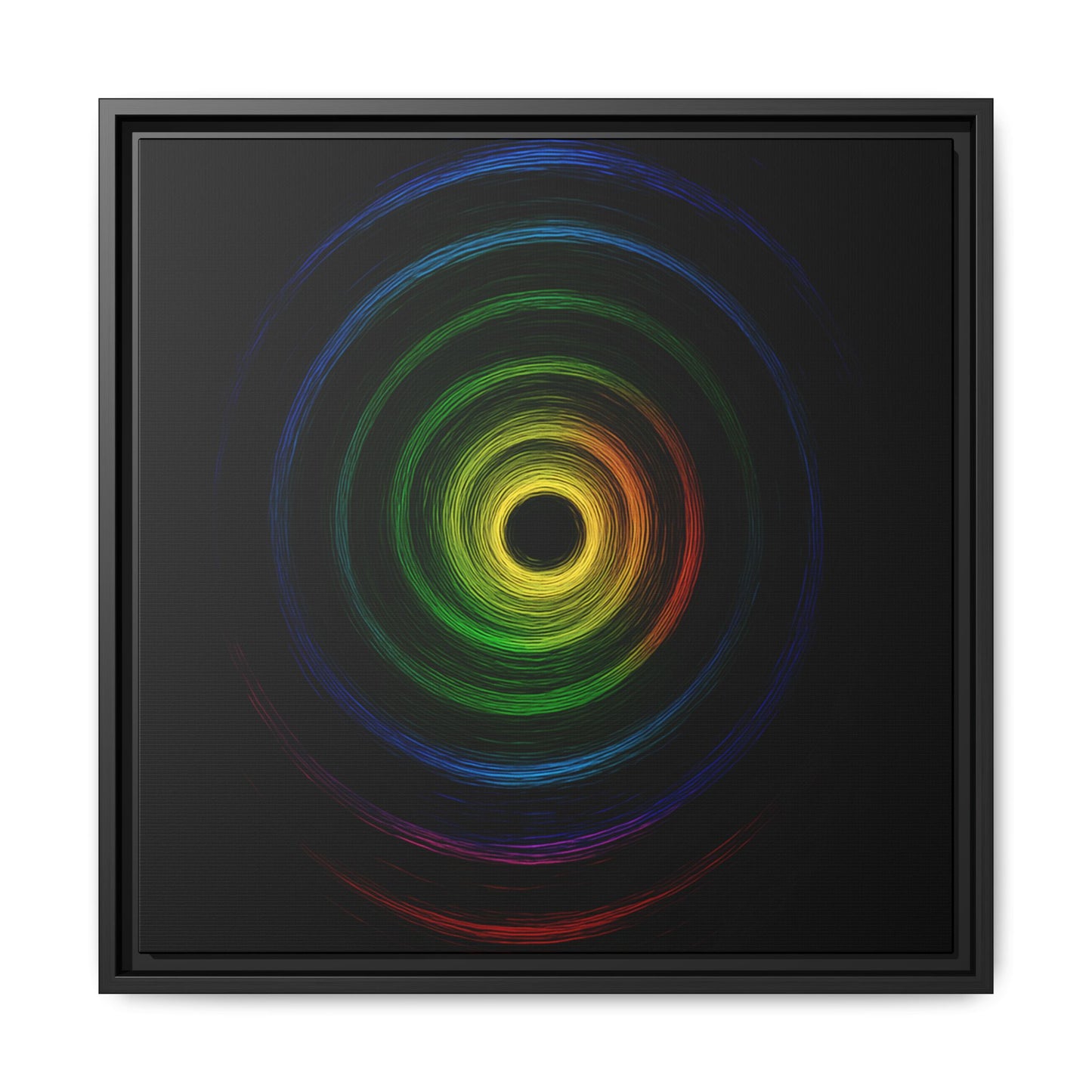Framed Colorful Ripple Art Print - Cyclone Design