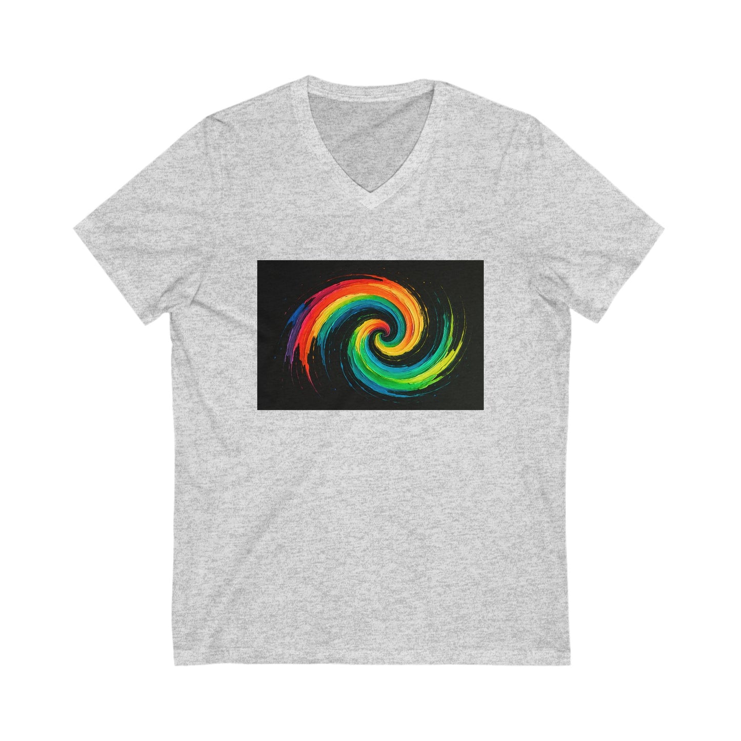 Unisex Spiral V-Neck Tee -  Cyclone Design