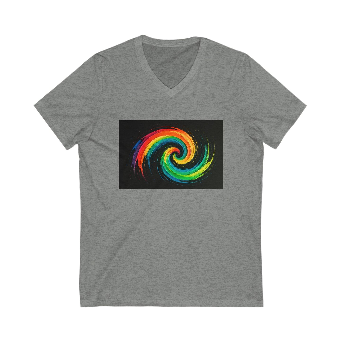 Unisex Spiral V-Neck Tee -  Cyclone Design