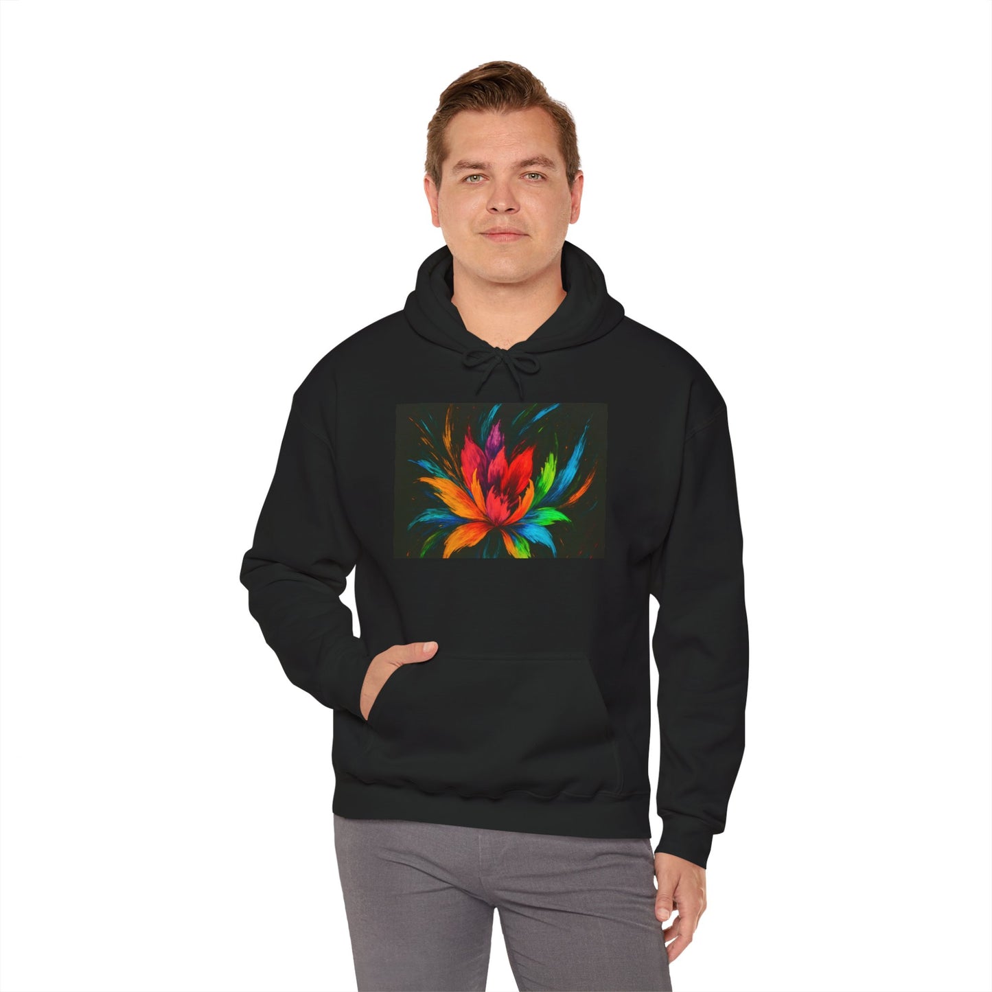 Colorful Lotus Hooded Sweatshirt - Melt Design