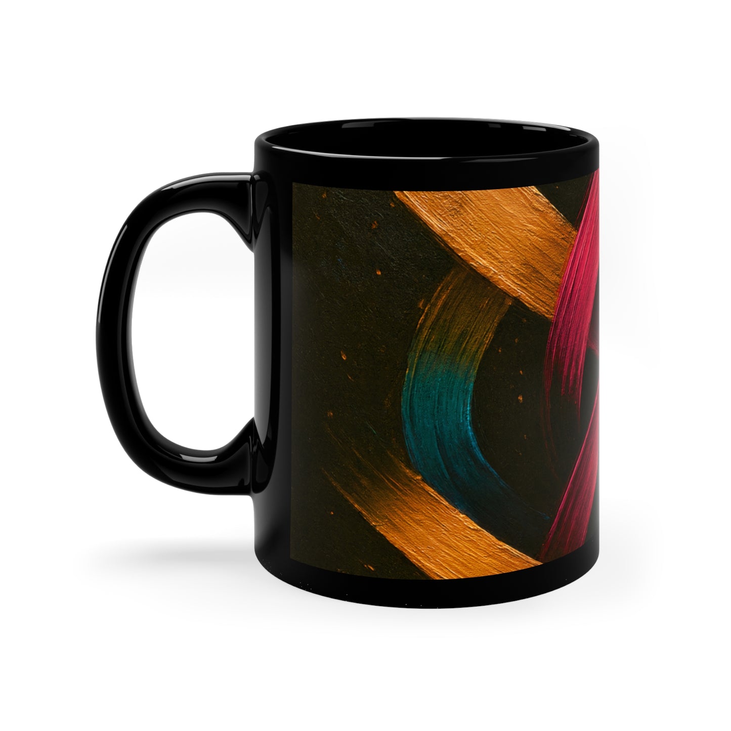 Vibrant Artistic Coffee Mug - Weave Design