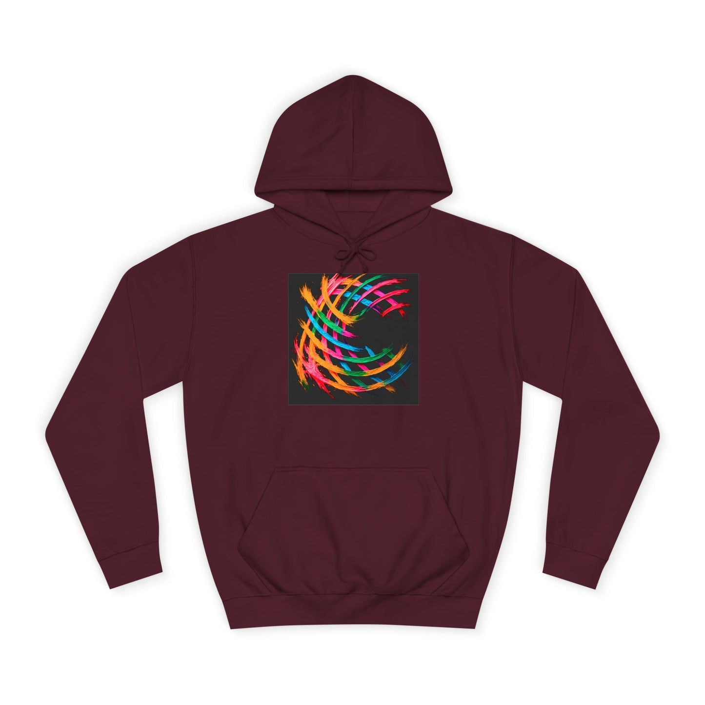 Colorful Swirl Unisex College Hoodie - Weave Design