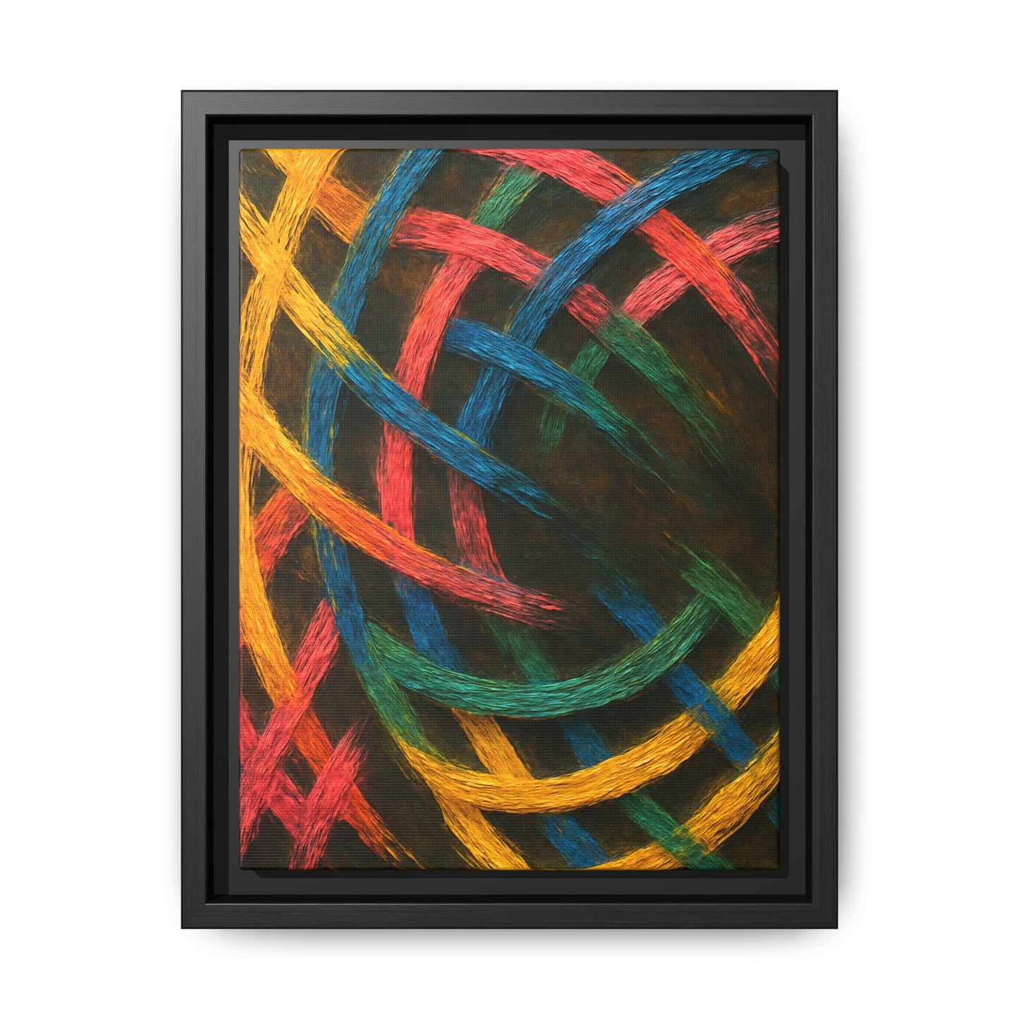 Multi-Color Wave Canvas Art - Weave Design