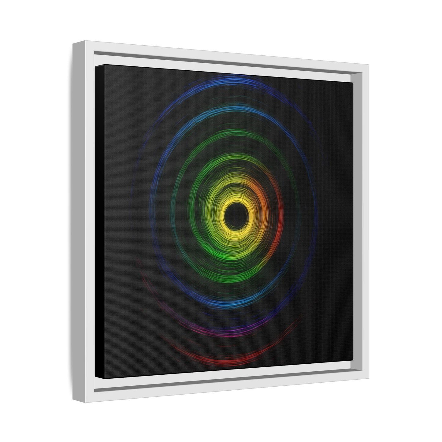 Framed Colorful Ripple Art Print - Cyclone Design
