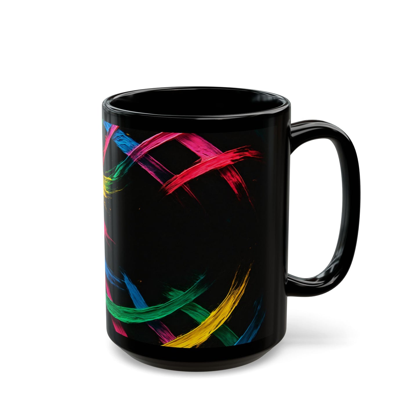 Chromatic Weave Black Mug