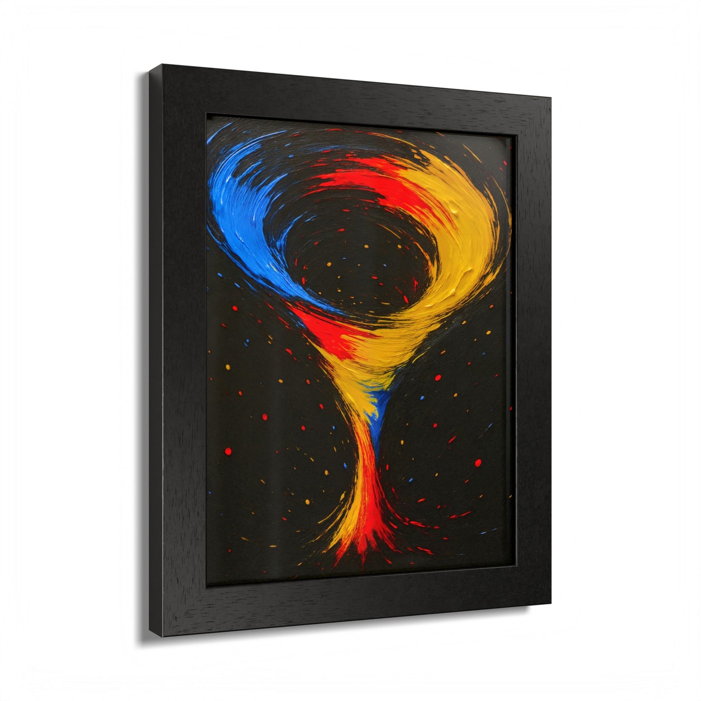 Vibrant Tornado Wooden Framed Wall Art - Cyclone Design