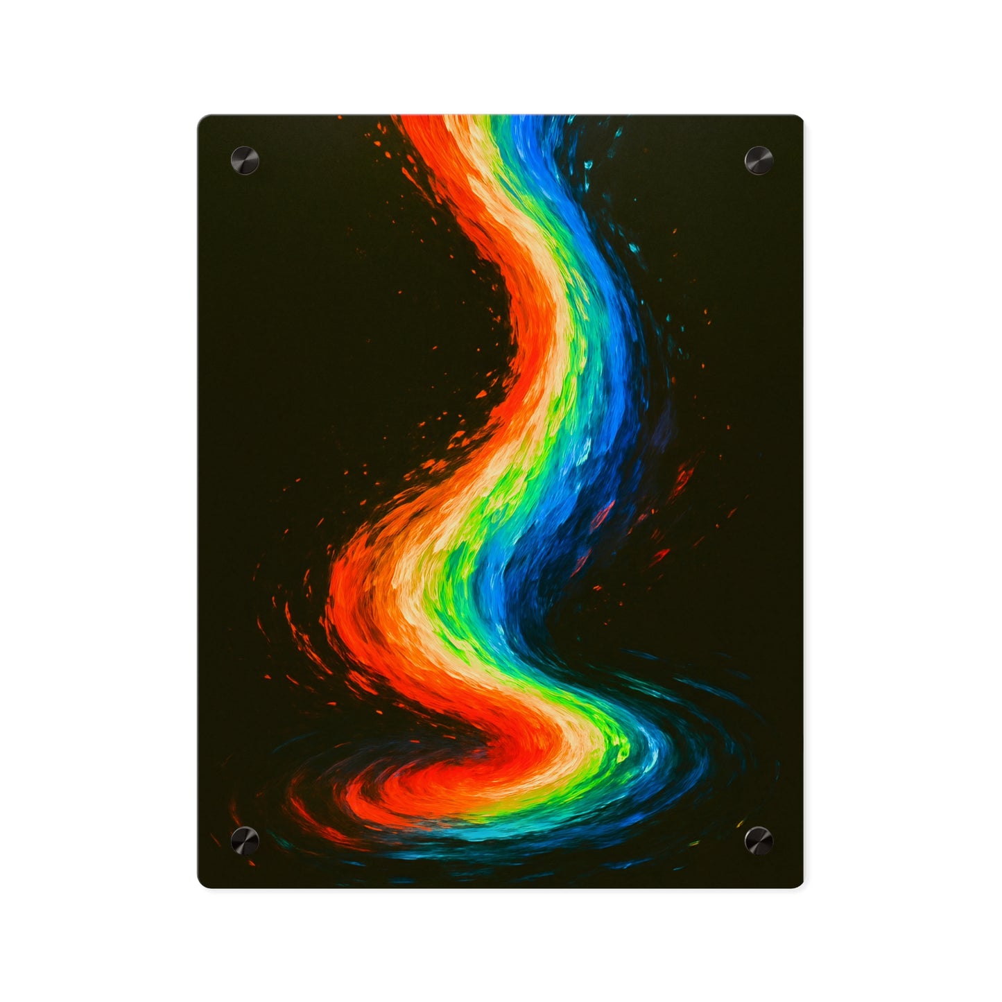 Vibrant Rainbow Acrylic Wall Art - Melt Design