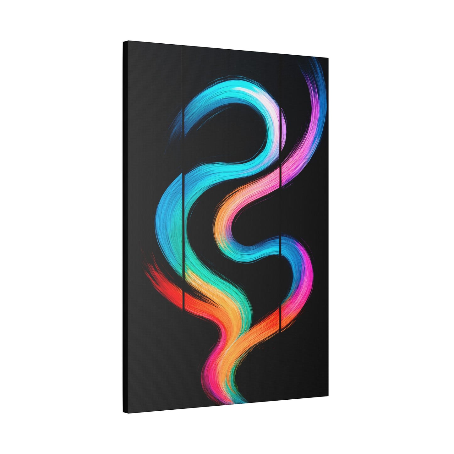 Stretched Canvas Colorful Abstract Wall Decor - Weave Design